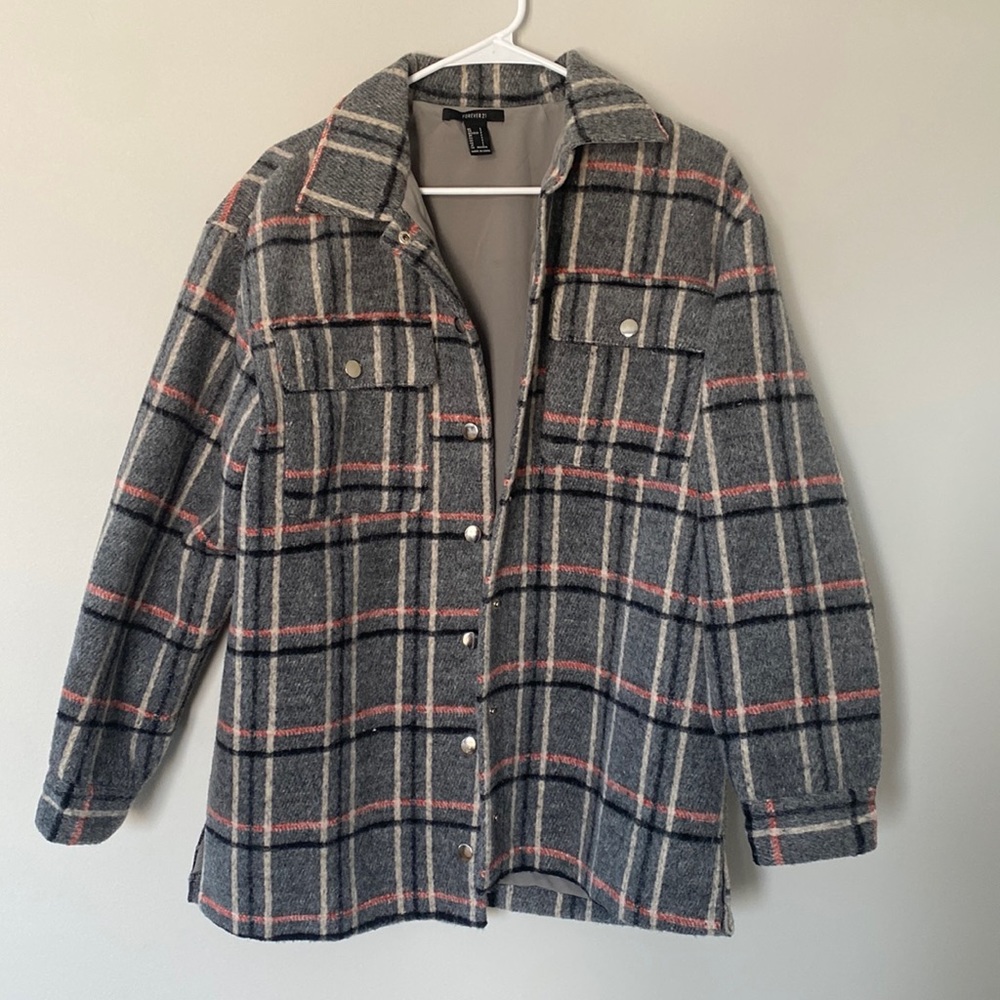 Oversized plaid shacket S